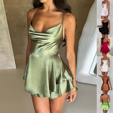 Backless Satin Suspender