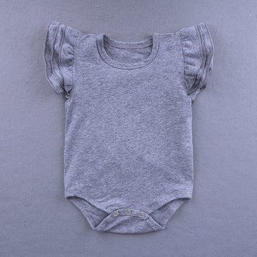 Children's Clothing Candy Color Ruffled Girls' Onesie Baby Romper