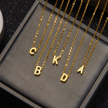Simple Stainless Steel Colorfast English Letters Unisex Necklace