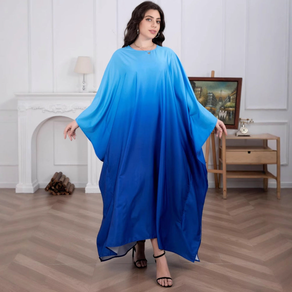Plus Size Muslim Satin Dress