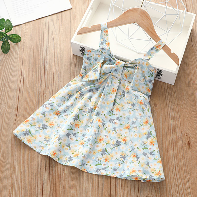 Sling Skirt Little Virgin Baby Cartoon Cute Sleeveless Dress Polka Dot Western Children's Skirt