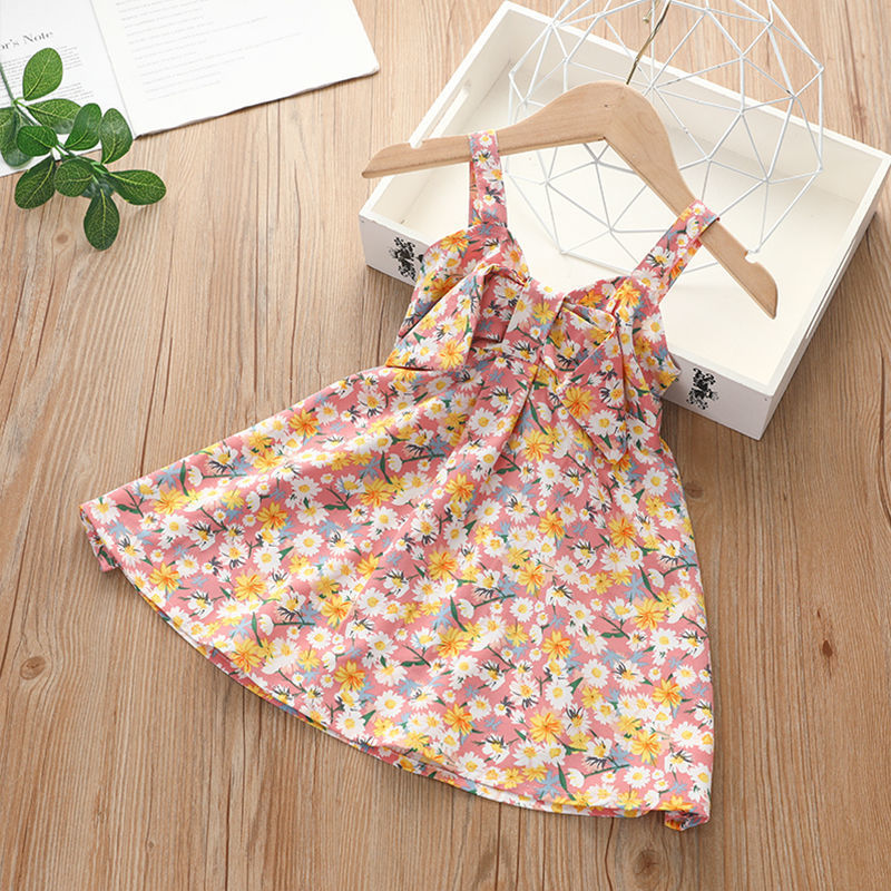 Sling Skirt Little Virgin Baby Cartoon Cute Sleeveless Dress Polka Dot Western Children's Skirt