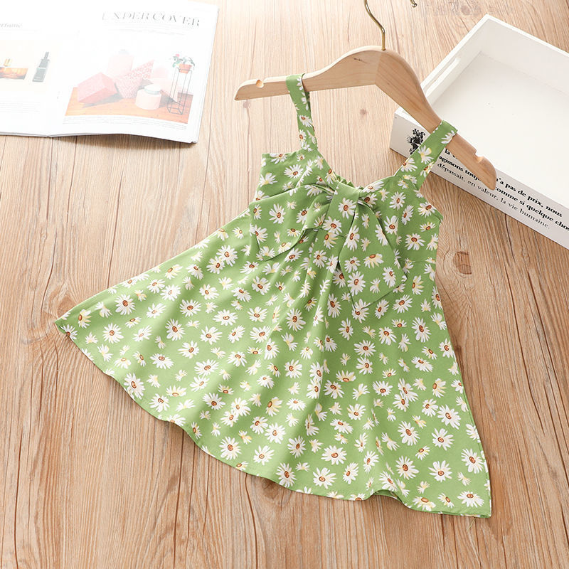 Sling Skirt Little Virgin Baby Cartoon Cute Sleeveless Dress Polka Dot Western Children's Skirt