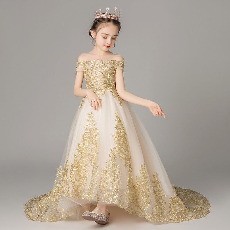 Kinder kleid prinzessin kleid mädchen schwanz abendkleid