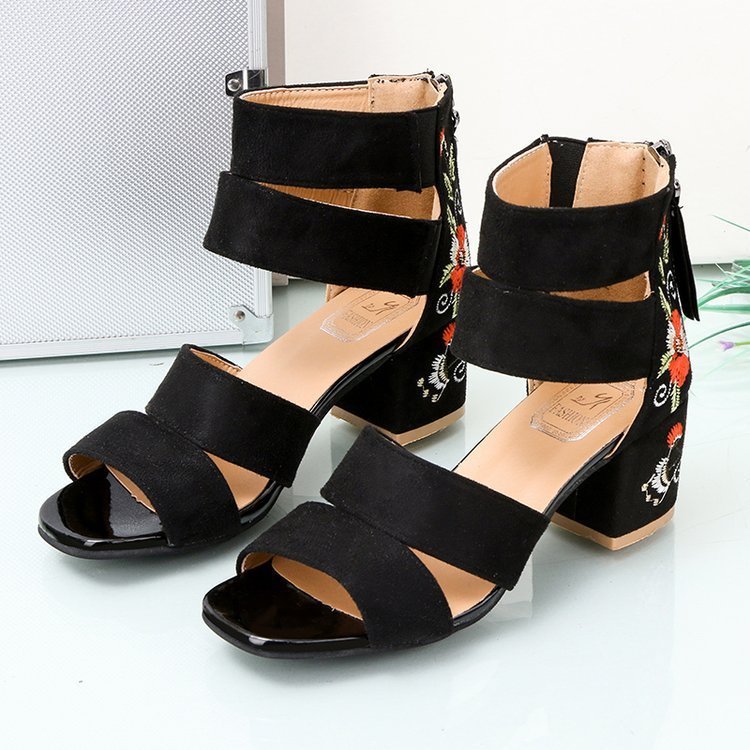 Sandals Women's Thick Heel Mid-heel Sandals Summer New Women's Shoes