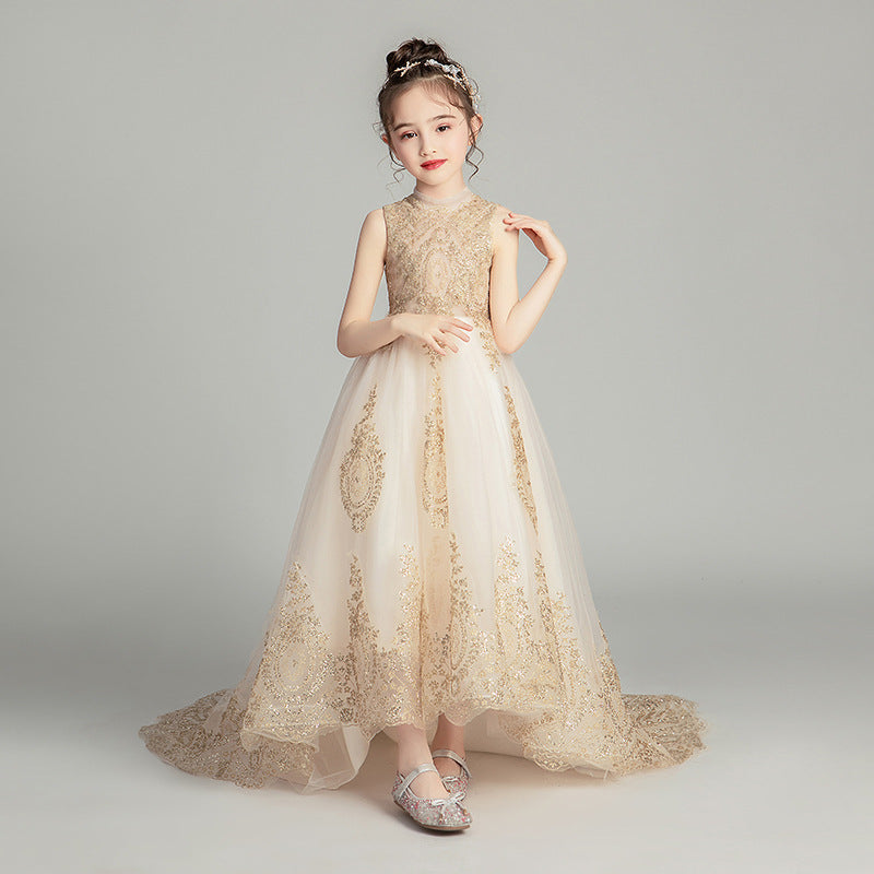 Kinder kleid prinzessin kleid mädchen schwanz abendkleid