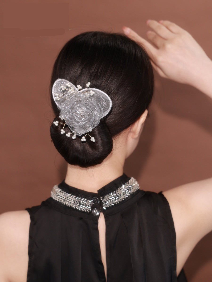 Exquisite Black Topknot Hair Clip