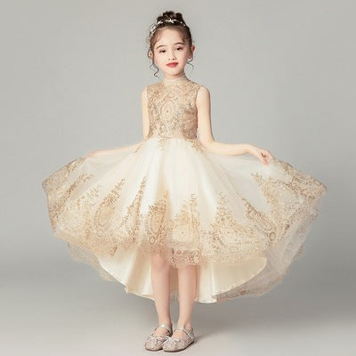 Kinder kleid prinzessin kleid mädchen schwanz abendkleid
