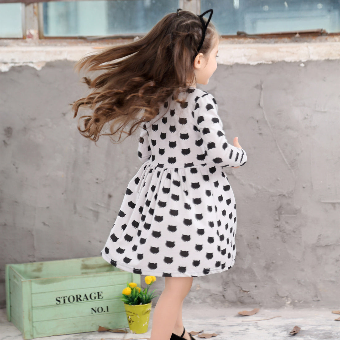Printed Polka Dot Princess Dress Children's Dress