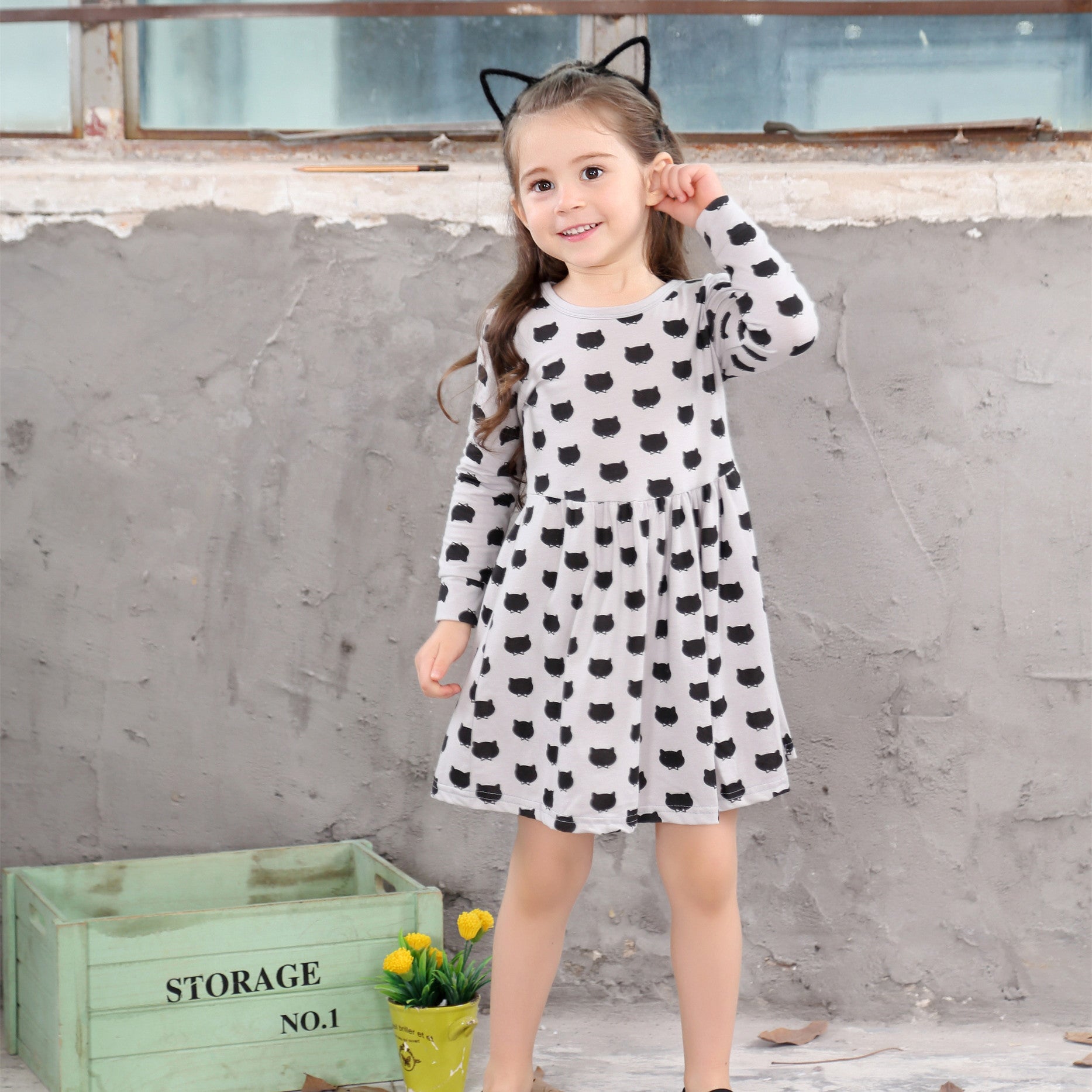 Printed Polka Dot Princess Dress Children's Dress