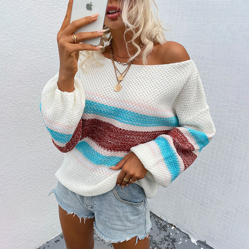 Women's Rainbow Stripe Sweater