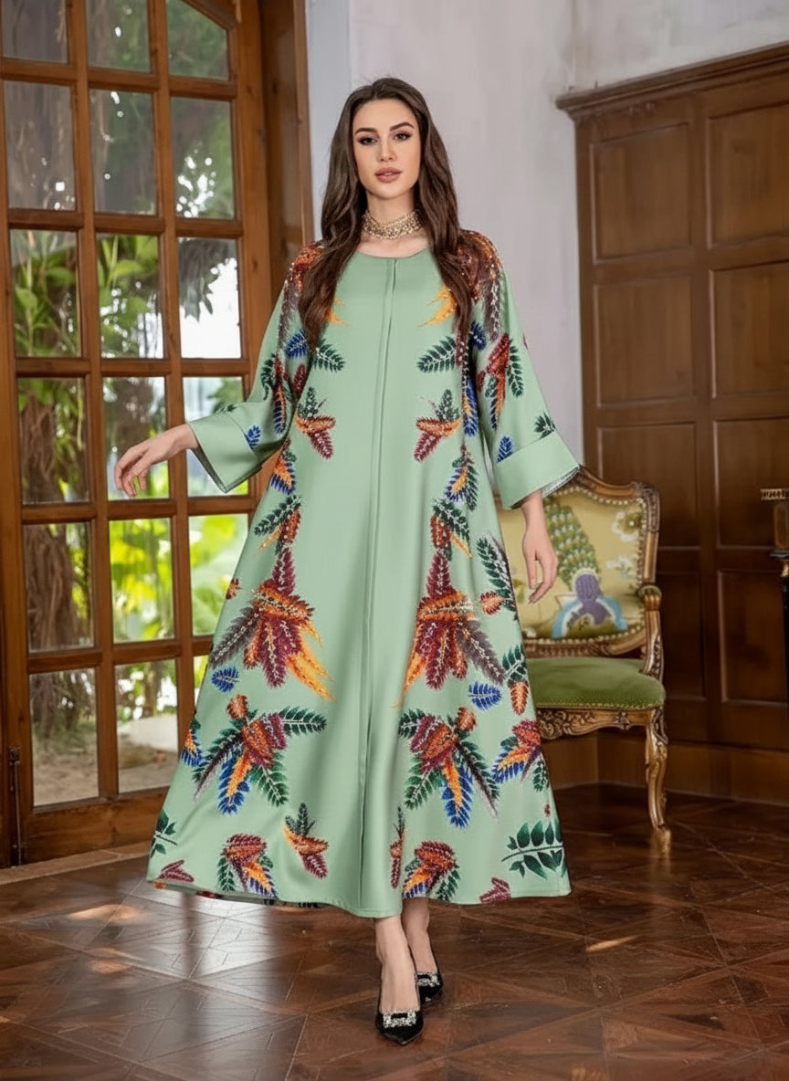 Elegant Floral Abaya