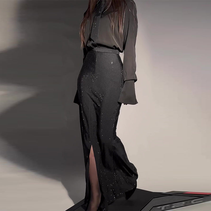 Diamond Split Wrap Skirt Set