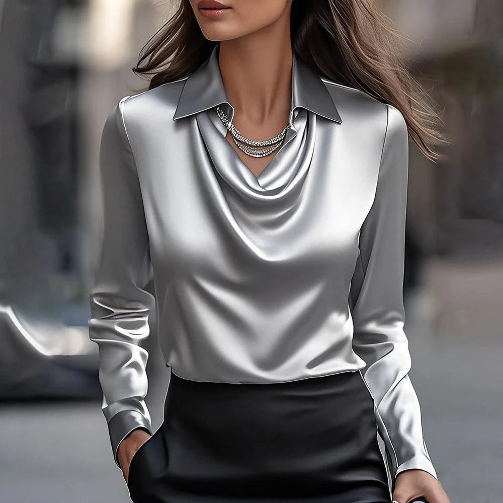 Women's Fashion Long Sleeve Irregular Deep V Halter