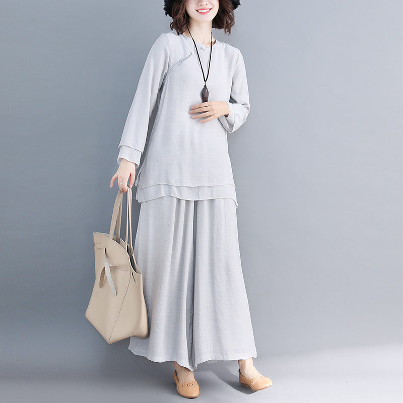 Loose-Fit Zen Long Sleeve Set