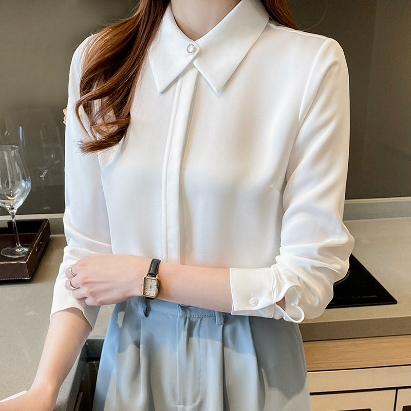 Women's Long Sleeve Chiffon Blouse