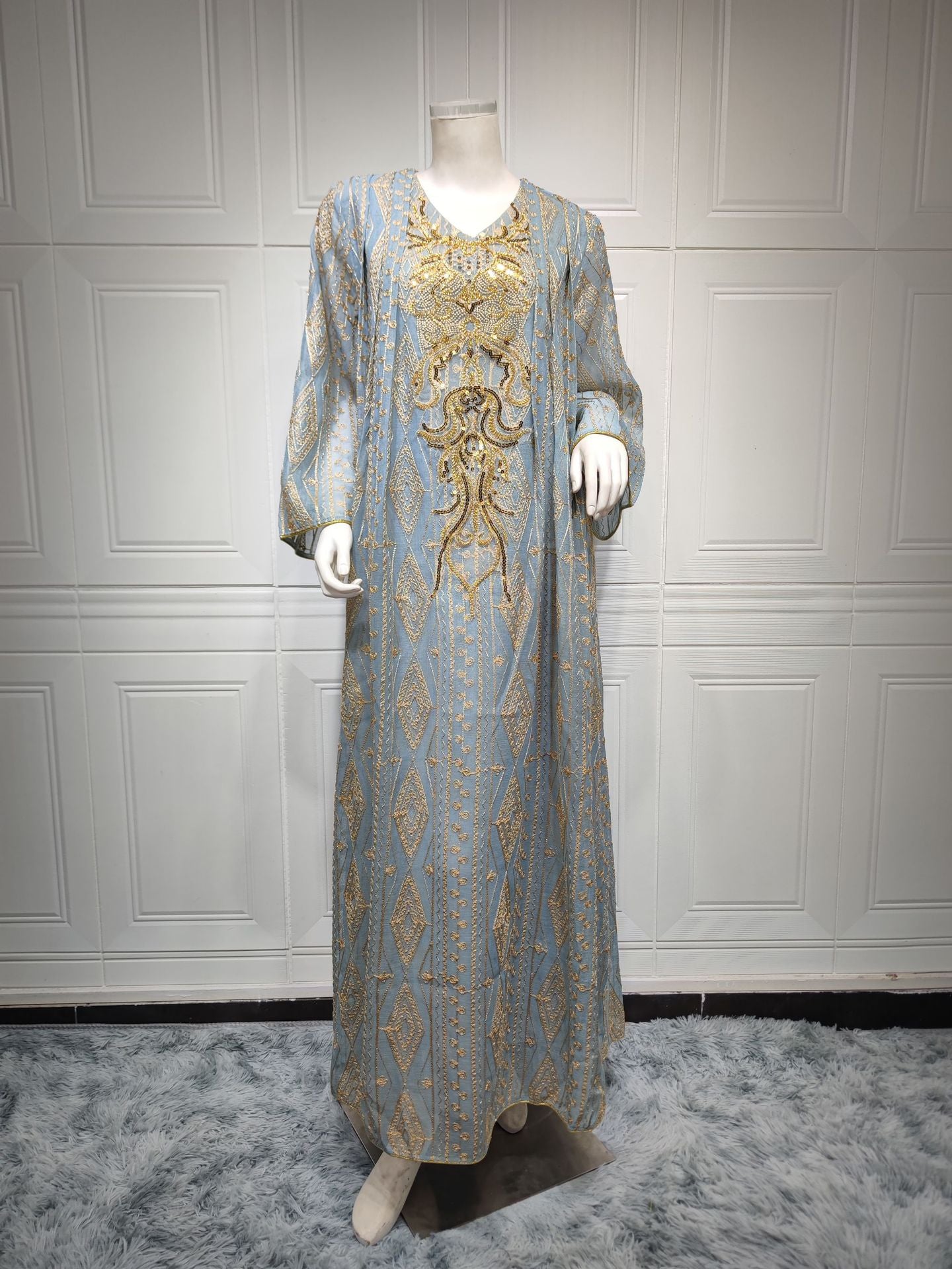 Embroidered Muslim Evening Dress