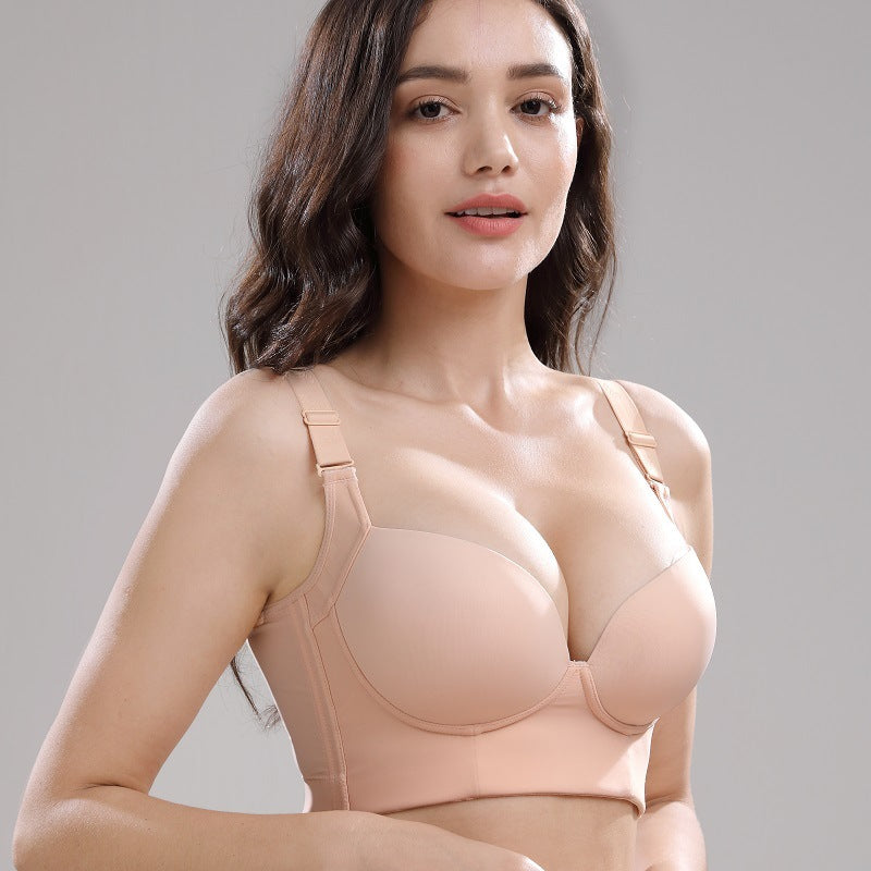 Thin Beautiful Back Plus Size Without Wire Push Up Bra