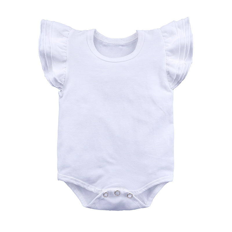 Children's Clothing Candy Color Ruffled Girls' Onesie Baby Romper