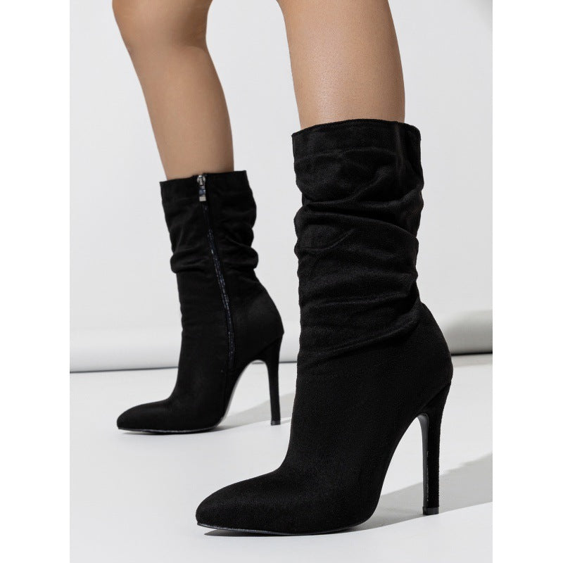 Fashion All-Match Heeled Boots