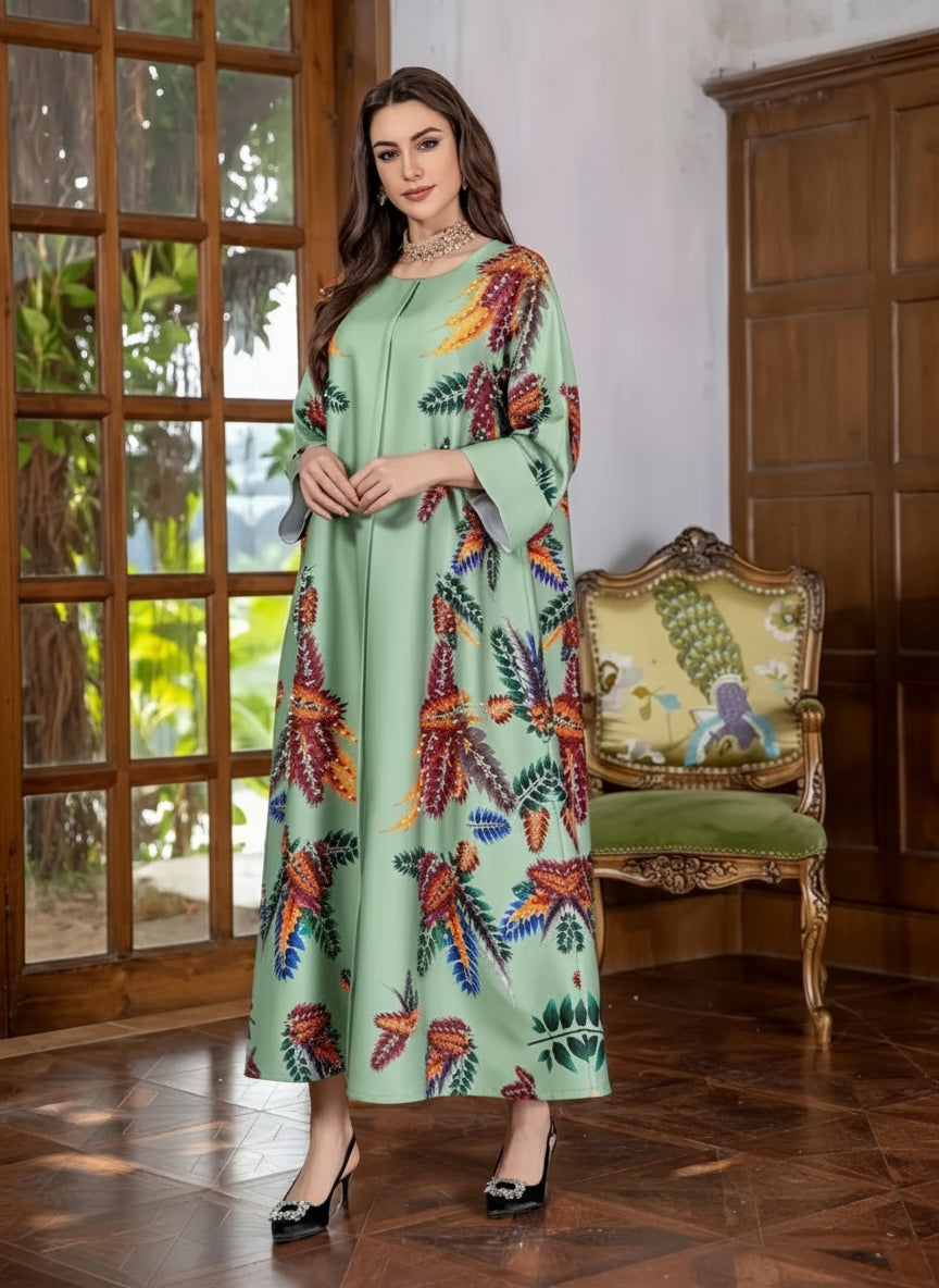 Elegant Floral Abaya