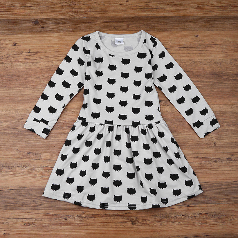 Printed Polka Dot Princess Dress Children's Dress