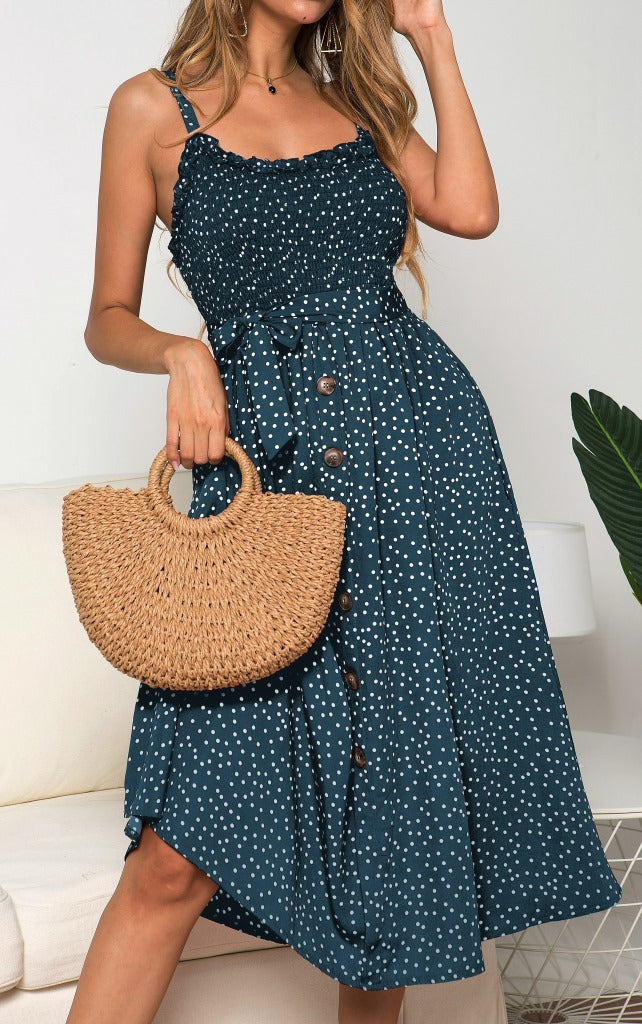 Puff Sleeve Floral Lace High Long Skirt Women Dress
