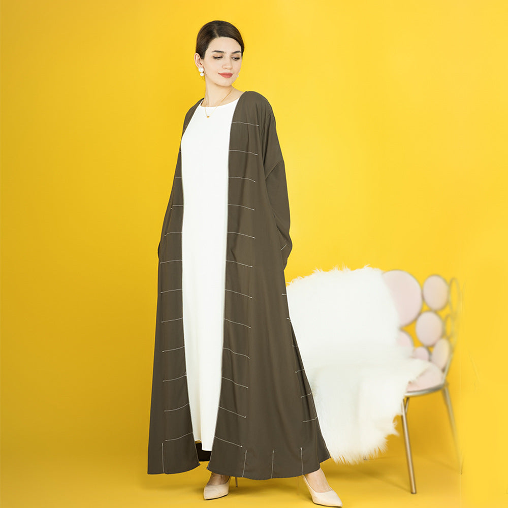 Dubai Solid Cardigan Abaya