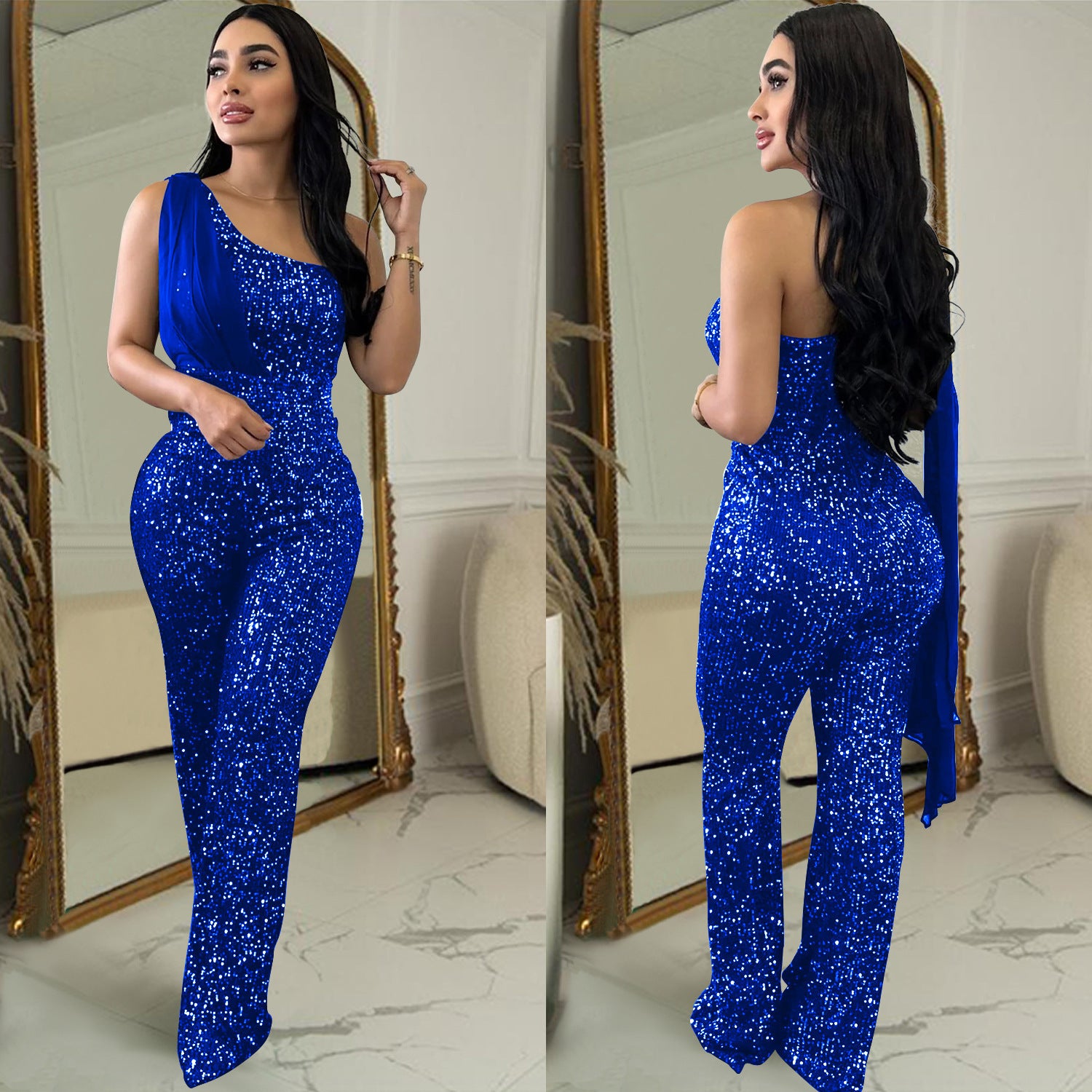 Women's Sequin Trousers Jumpsuit – Party Ready