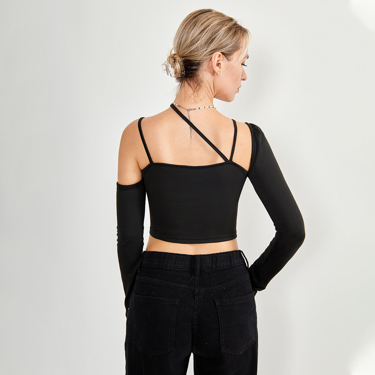 Asymmetrical Cutout Top