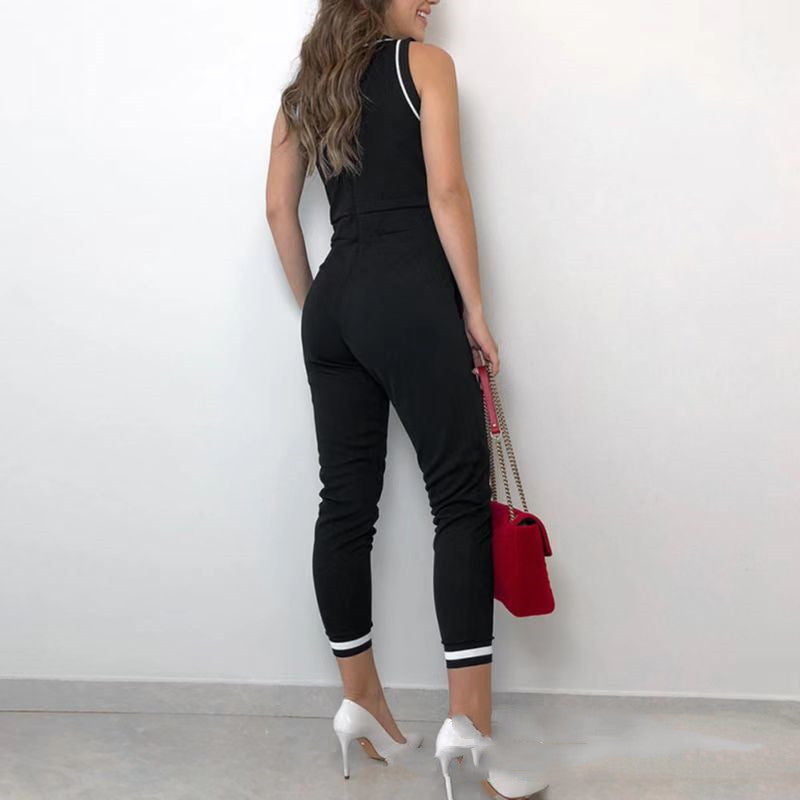 Round Neck Vest Style Jumpsuit