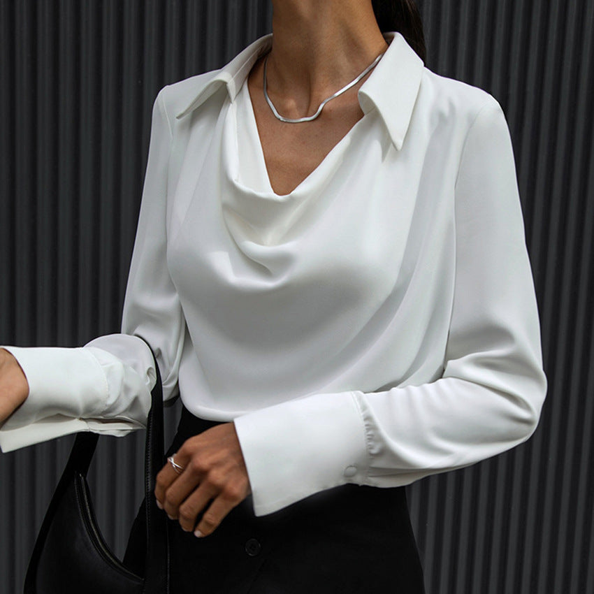 Women's Fashion Long Sleeve Irregular Deep V Halter