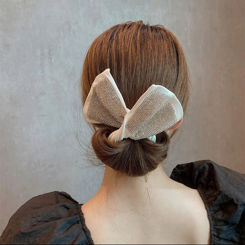 Sparkly Twist Hair Clip with Bow