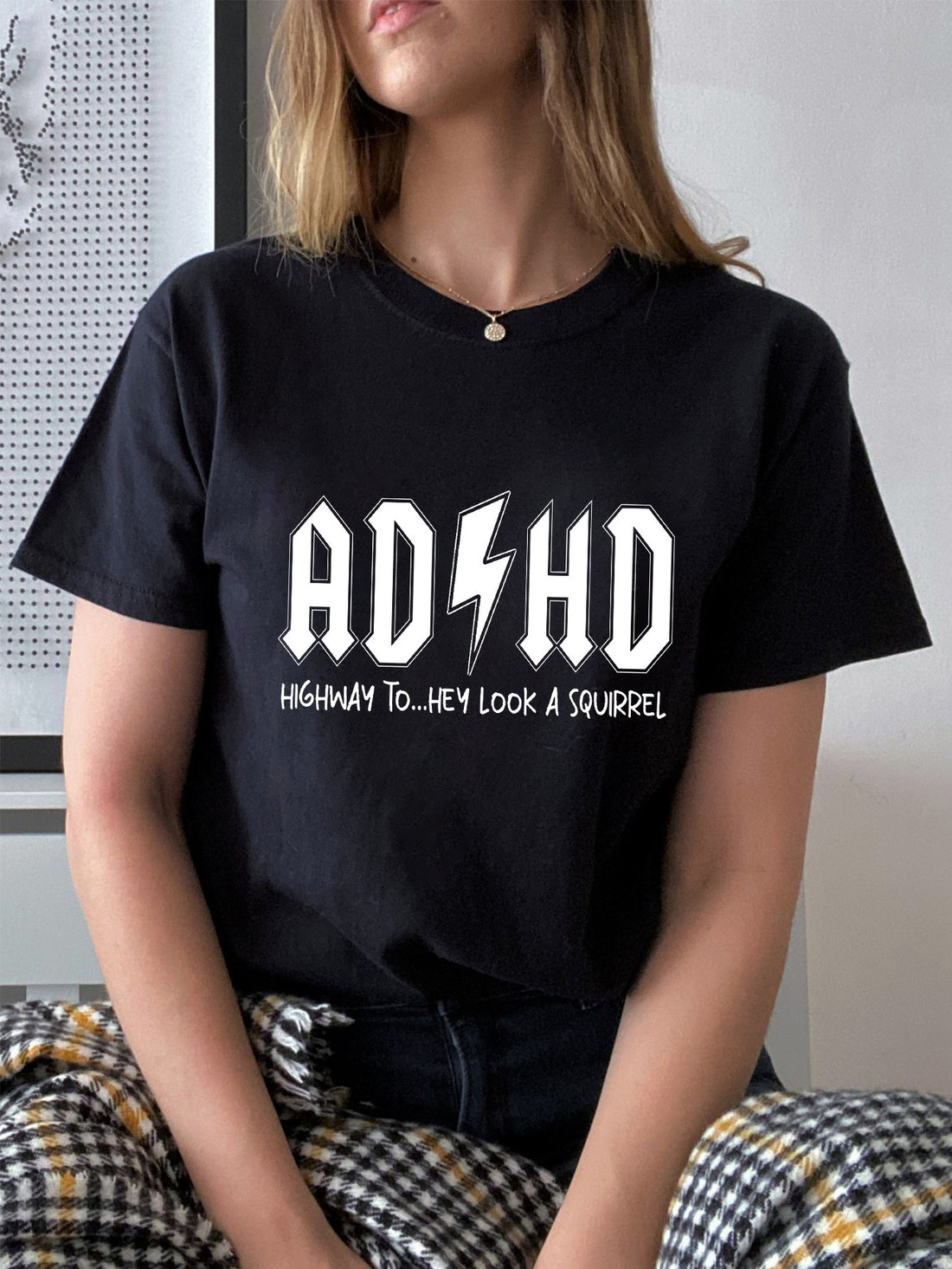 Letter Print Cotton Tee