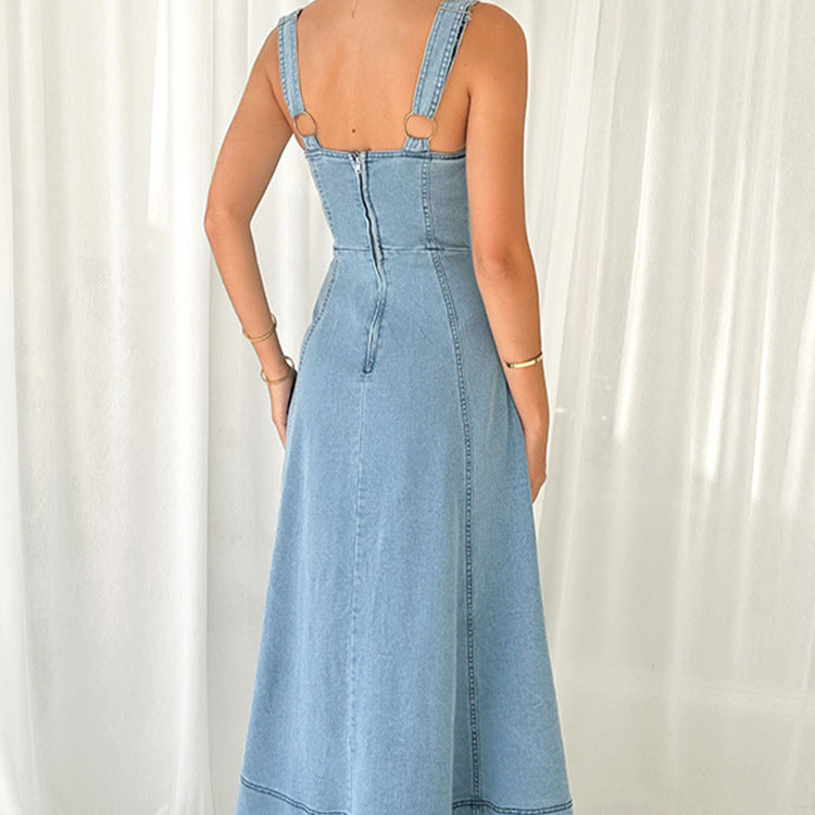 Women's Backless High Waist Dress