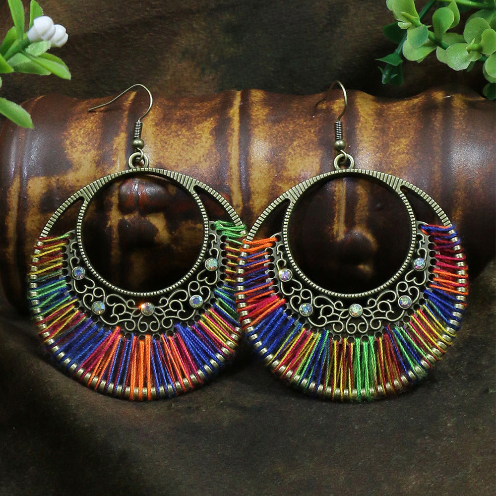 Ethnic Chic: Handmade Round Ring Earrings