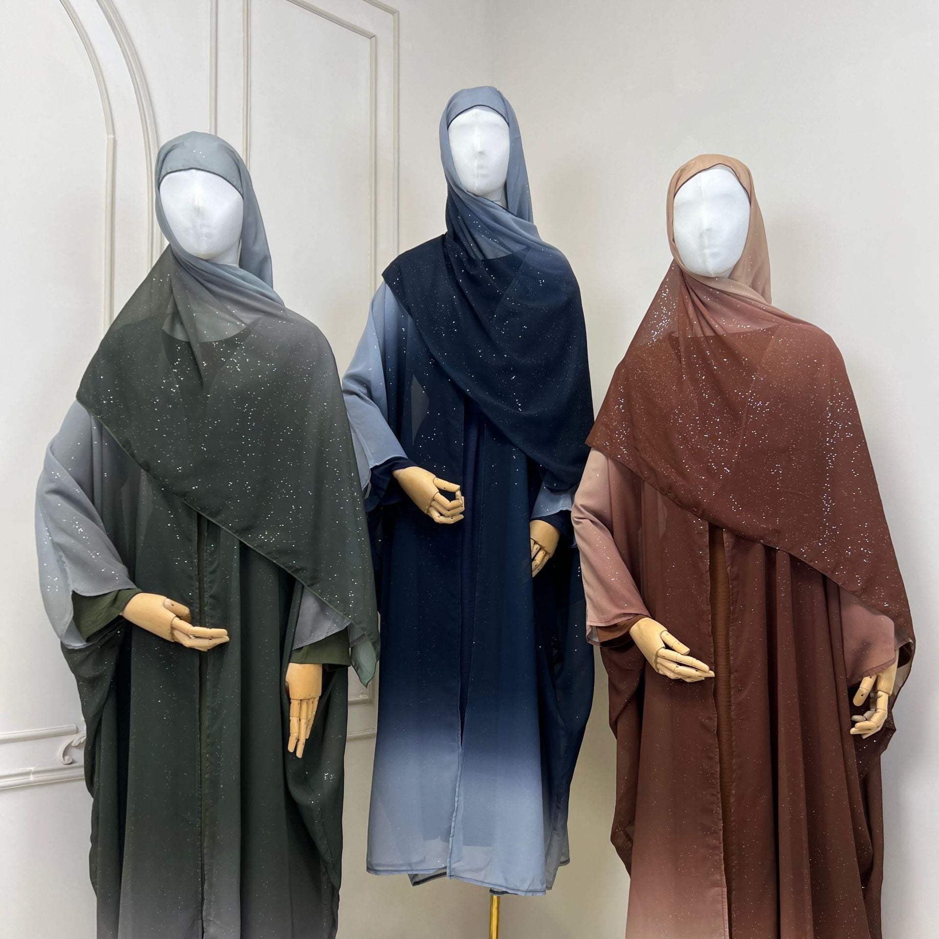 خواتین کا مسلم لباس گلیکسی فلیش روب ڈریس