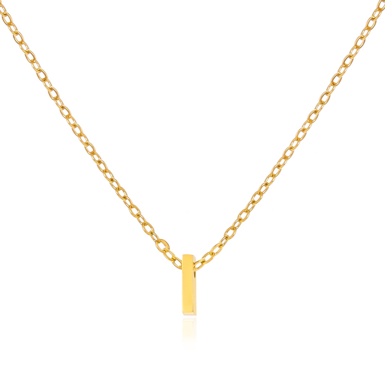 Simple Stainless Steel Colorfast English Letters Unisex Necklace