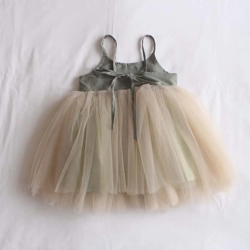 Children's Lace-up Cute Sweet Princess Dress