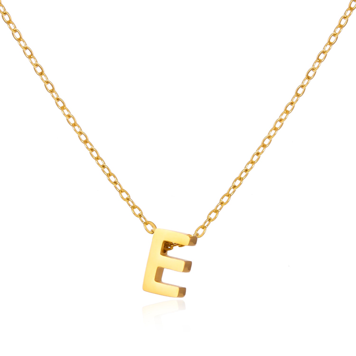 Simple Stainless Steel Colorfast English Letters Unisex Necklace