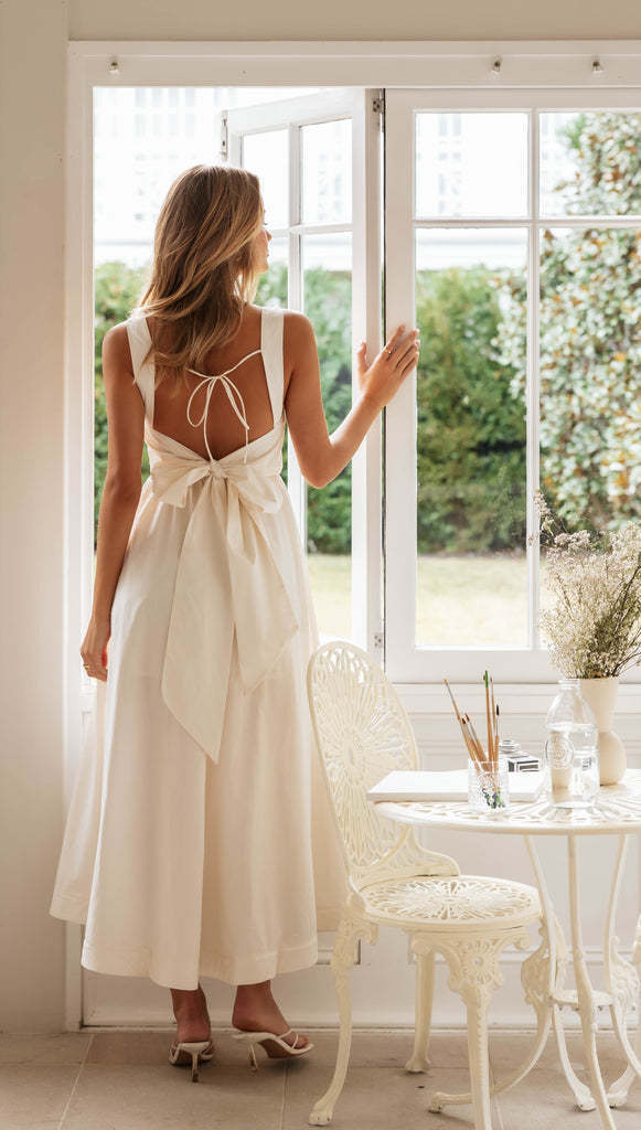 New Sleeveless Sling Backless Lace-up Long Dress
