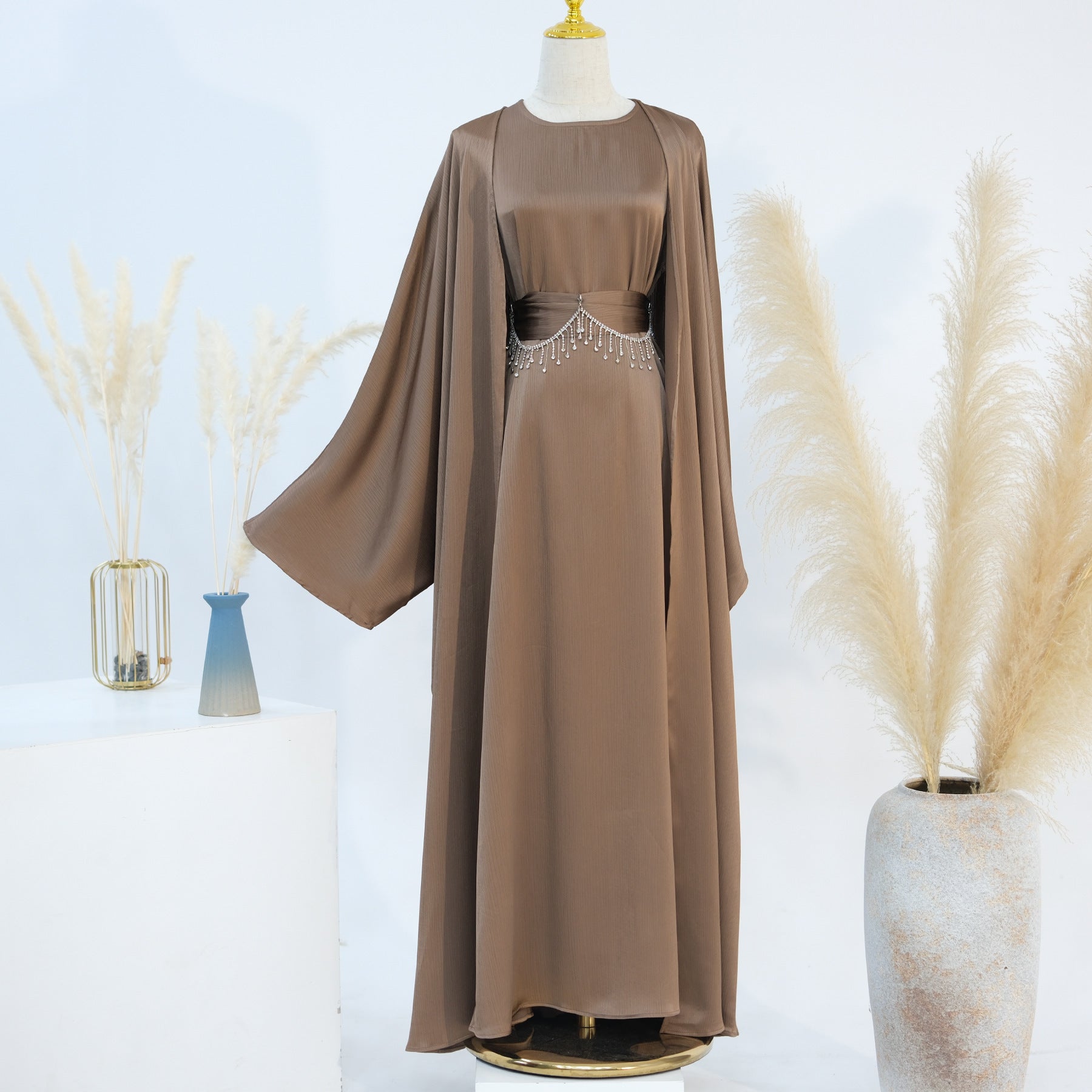 Dubai Turkish Two-Piece Abaya Set