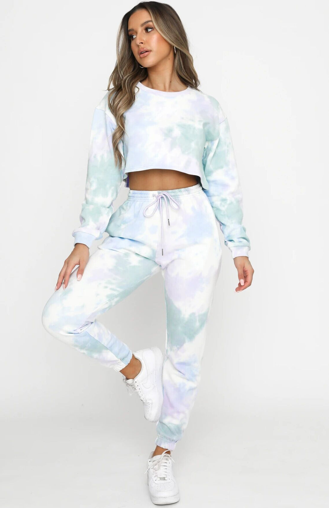 Casual Tie-Dye Two-Piece Outfit