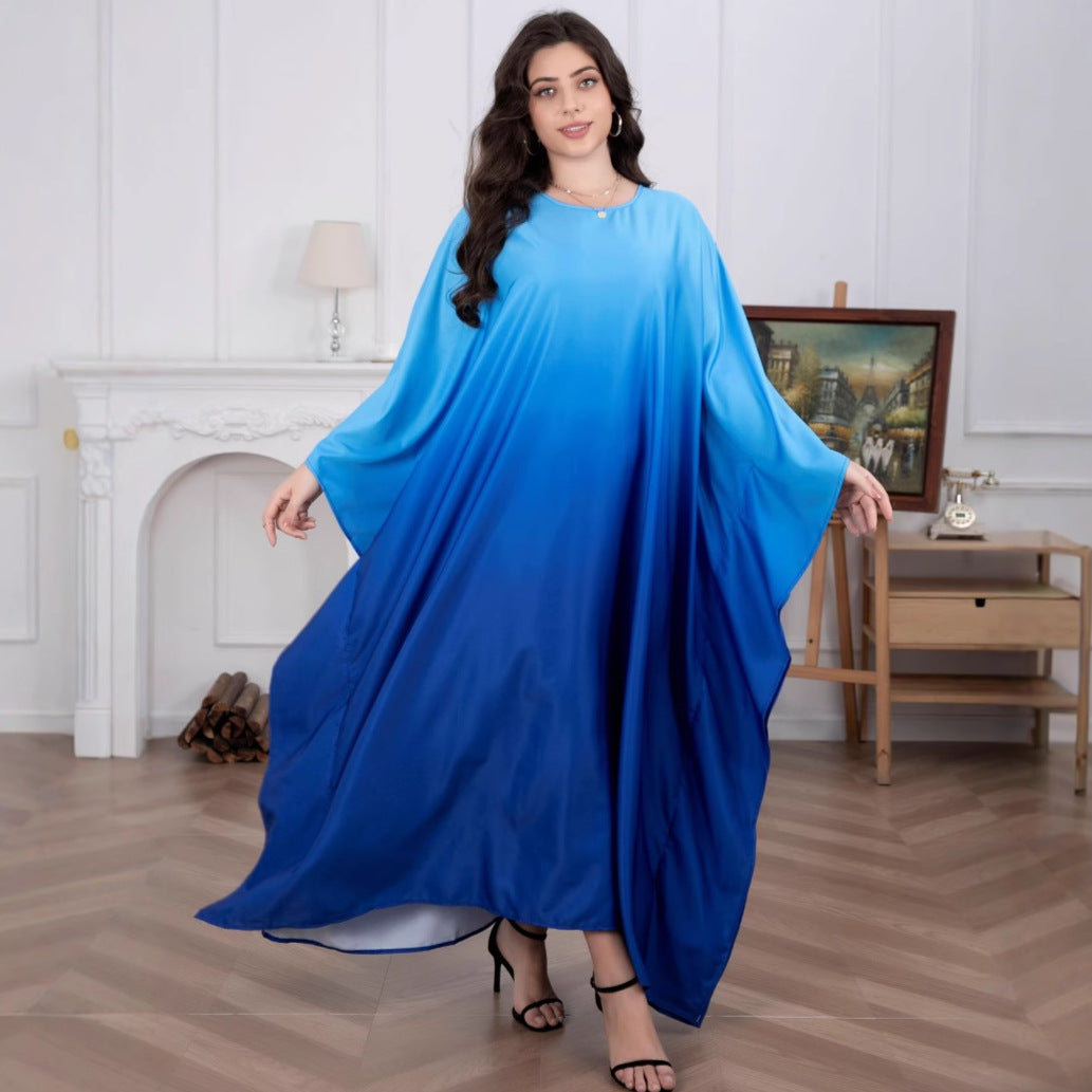 Plus Size Muslim Satin Dress