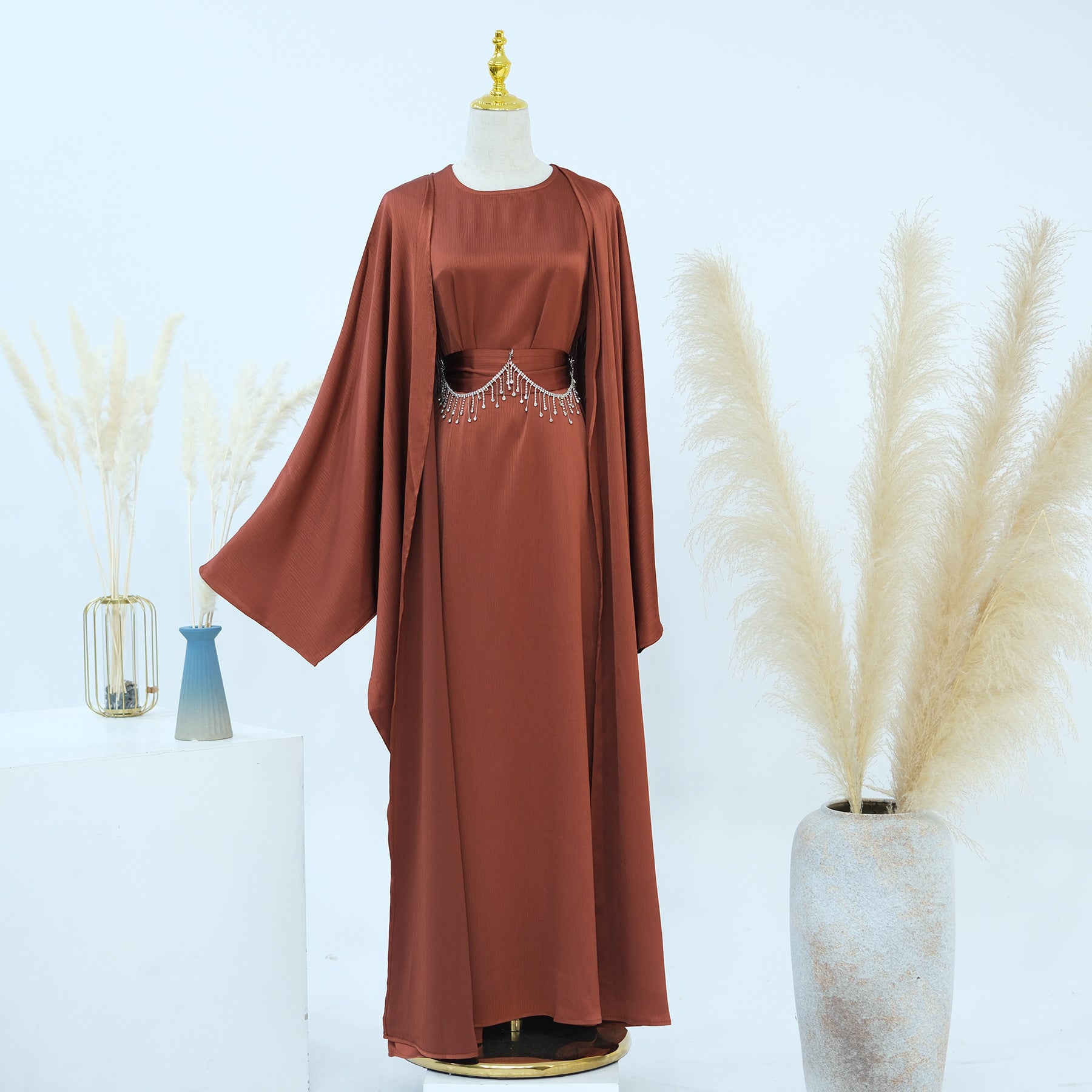 Dubai Turkish Two-Piece Abaya Set