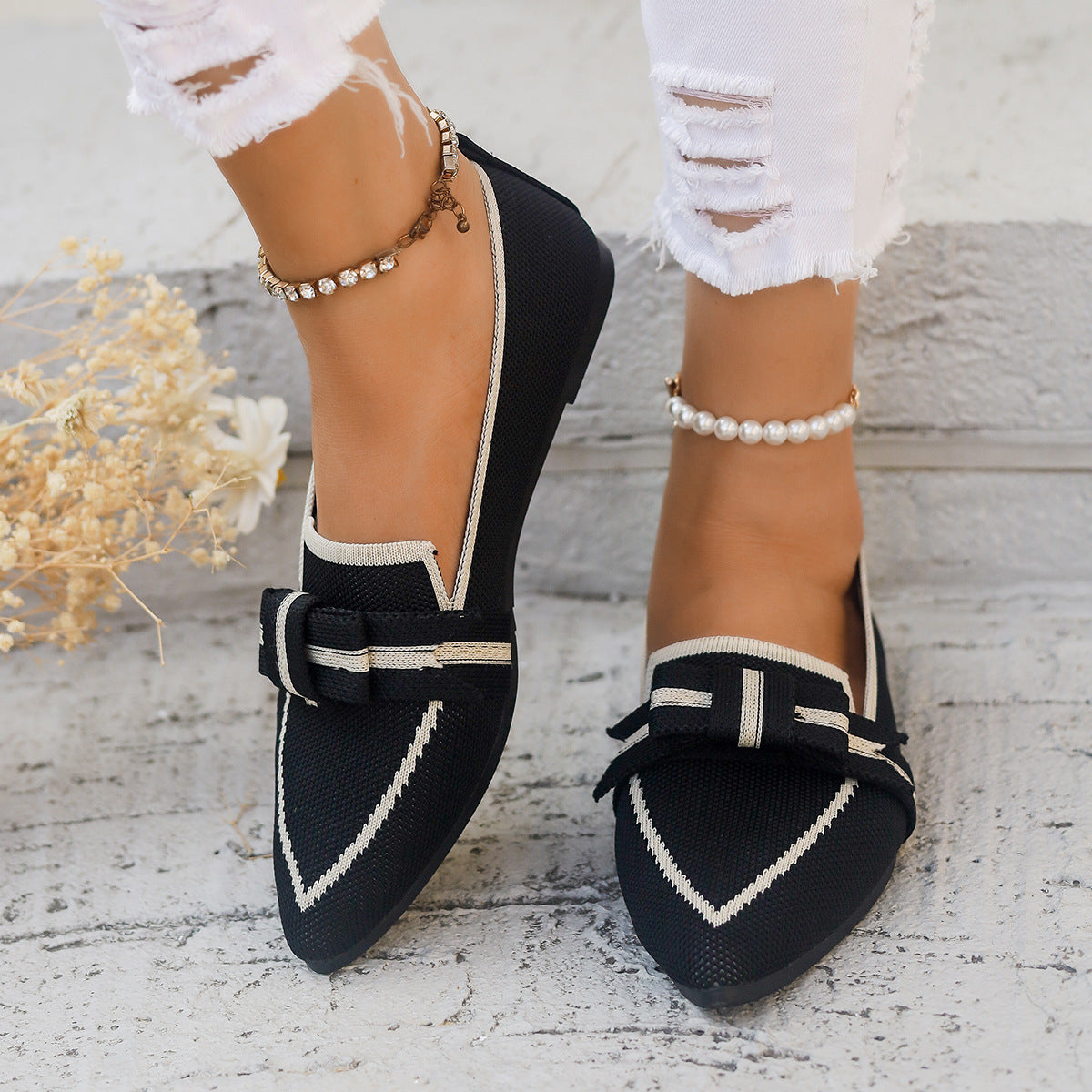Bowknot Casual Shoes – Stylish & Comfy
