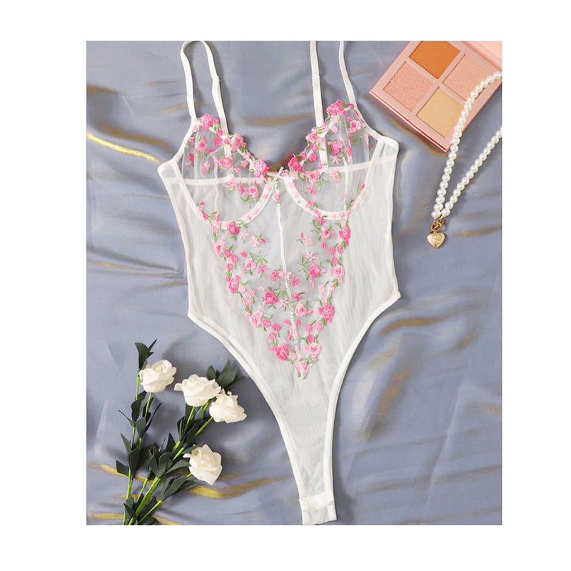 Lace Ladies Embroidered Heavy Industry Floral Underwear