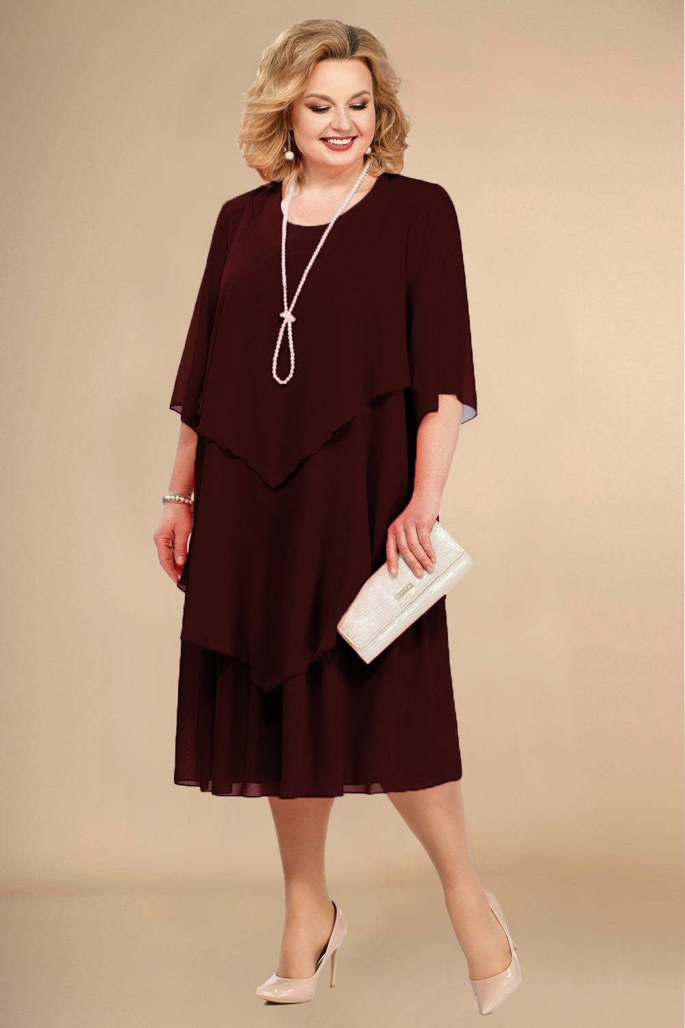 Plus Size Chiffon Dress