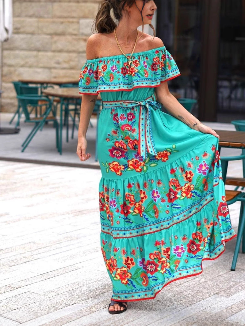 Off-Shoulder Floral Dress