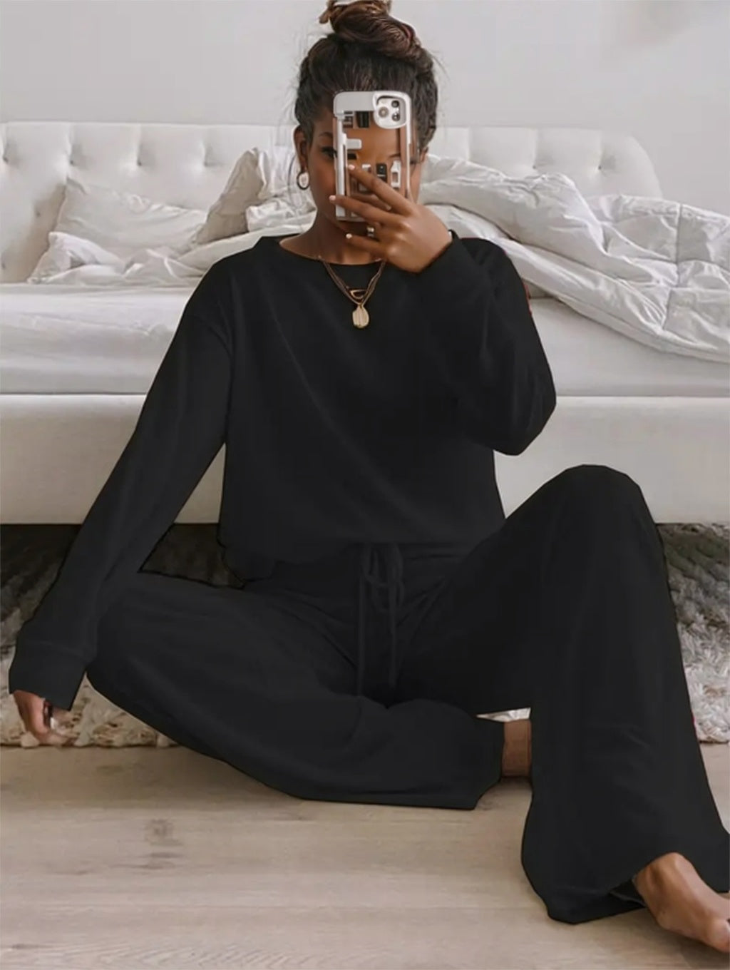 Ladies' Solid-color Long-sleeved Suit